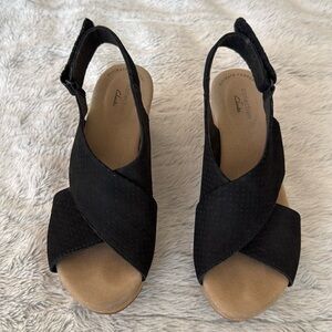 Clark’s Annabel Parker wedge black size 8